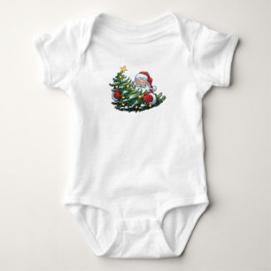 Santa Überraschung Baby Strampler