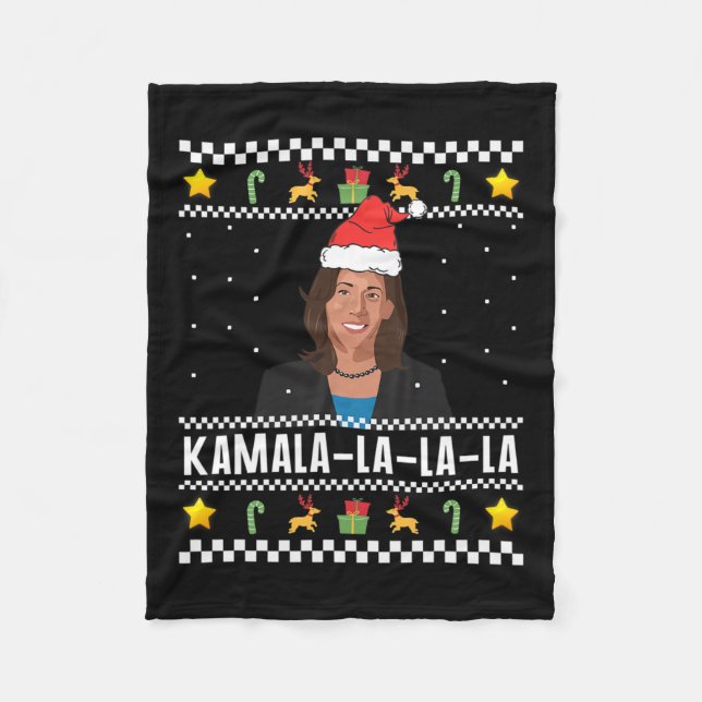 Santa Ugly Christmas Sweater Meme Fleecedecke (Vorderseite)