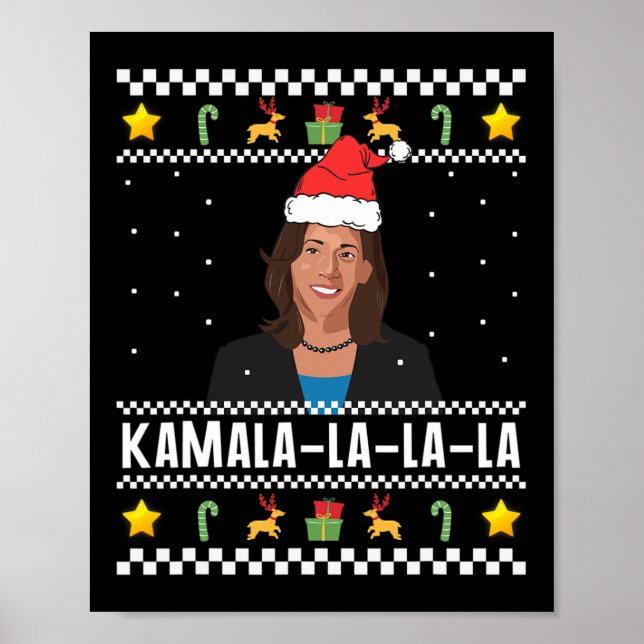 Santa Ugly Christmas Sweater Meme Poster (Vorne)
