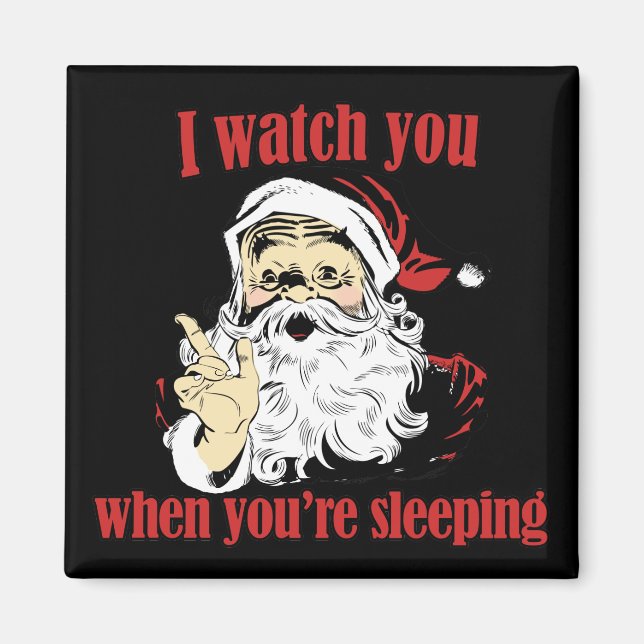 Santa Uhren Sie schlafen Magnet (Vorne)