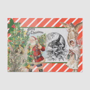 SANTA UND ANGELLE ROTES Zwirnpapier Seidenpapier