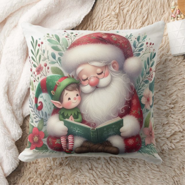Santa und Elf 3 Kissen (Decke)