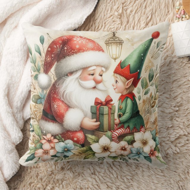 Santa und Elf 5 Kissen (Decke)