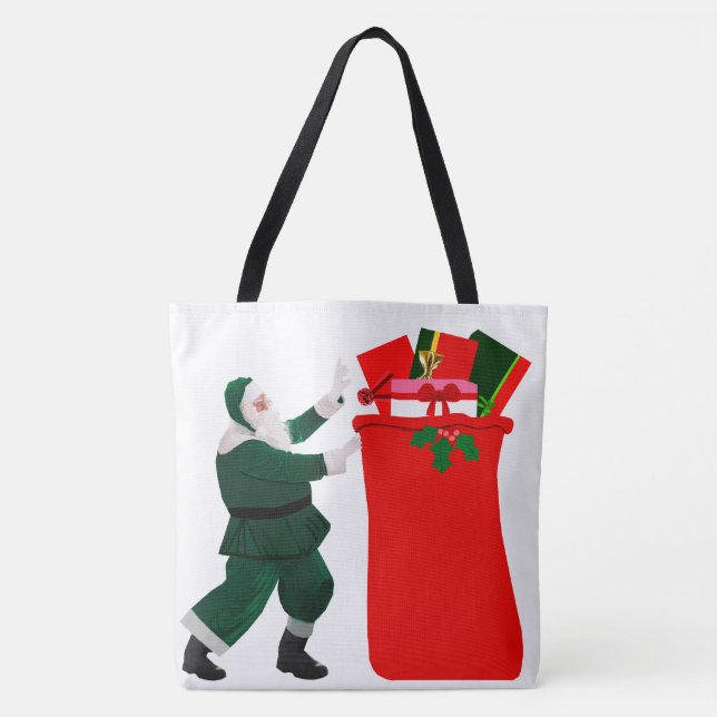 Santa und Geschenksack Toag Tasche (Vorderseite)