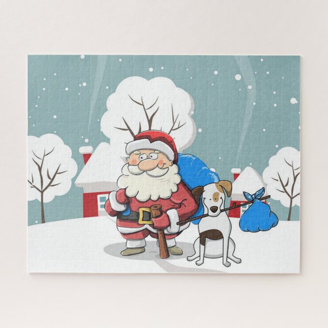 Santa und Hund (Horizontal)