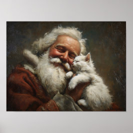 Santa und Kitten Poster