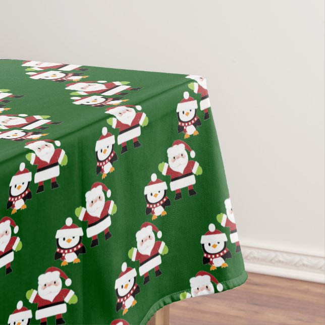 Santa und Penguin Urlaub Tischdecke (Beispiel)