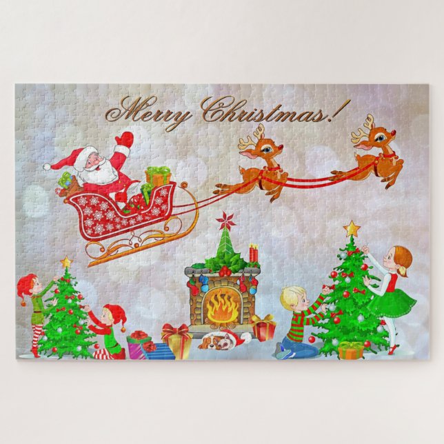 Santa und Reindeer (Horizontal)
