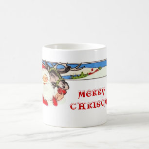 Santa und Reindeer Kaffeetasse