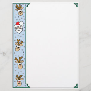 Santa und Reindeer Letterhead