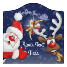 Santa und Reindeer Merry Christmassy Happy Cartoon
