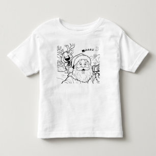 Santa und Rentier Selfie T-Shirt