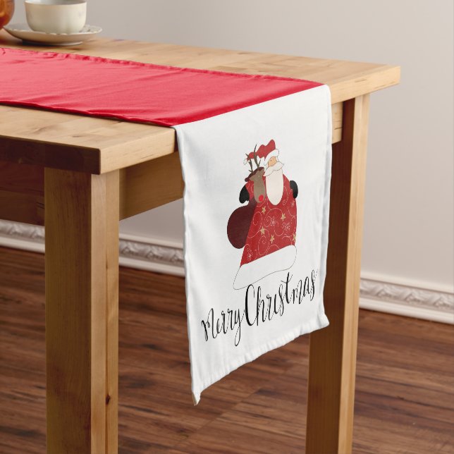 Santa und Rudolph Großer Tischläufer (Beispiel)