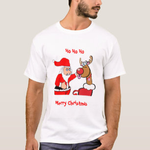 Santa und Rudolph T-Shirt