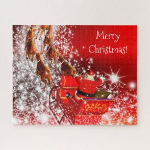 Santa und Schlitten