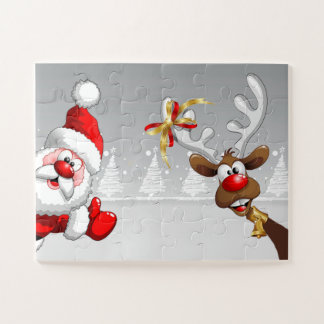 Santa und sein Reindeer Rudolph Easy
