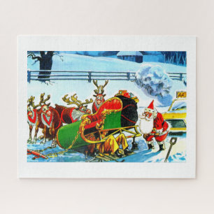 Santa und sein Schlitten