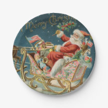 Santa und sein Schlitten klein