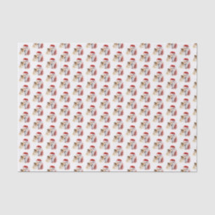 Santa und Sheltie Seidenpapier