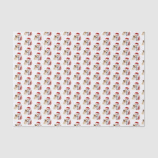 Santa und Sheltie Seidenpapier