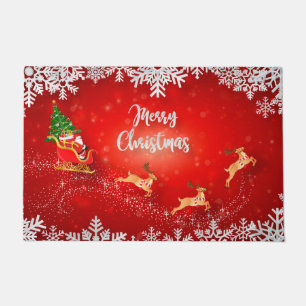 Santa und Sleigh Fußmatte