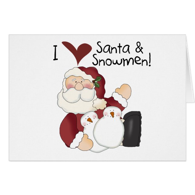 Santa und Snowmen T - Shirt und Geschenke (Vorderseite (Horizontal))