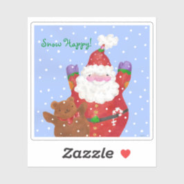Santa und Teddy Sticker