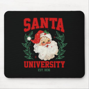 Santa University Funny Retro Weihnachten Mousepad