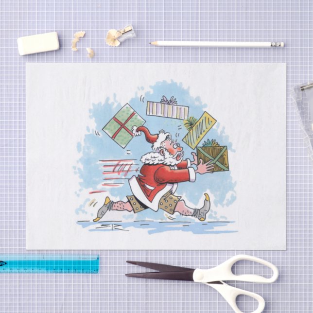 Santa Unvorbereitet Tissue Paper groß Seidenpapier (Handwerk)