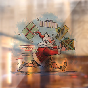 Santa Unvorbereitete Grube-Rückhalteklammer Fensteraufkleber