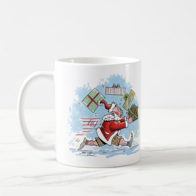 Santa Unvorbereitete Tasse (Links)