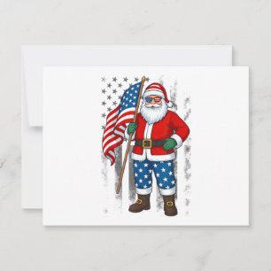 Santa USA Amerikanische Flagge Weihnachten im Juli