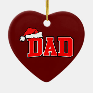 Santa-Vater-Herz-Ornament Keramikornament