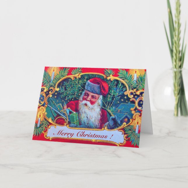 SANTA VINTAG FEIERTAGSKARTE (Vorderseite)