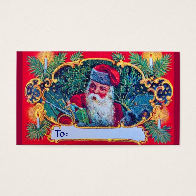 SANTA VINTAG GIFT TAG (Vorderseite)