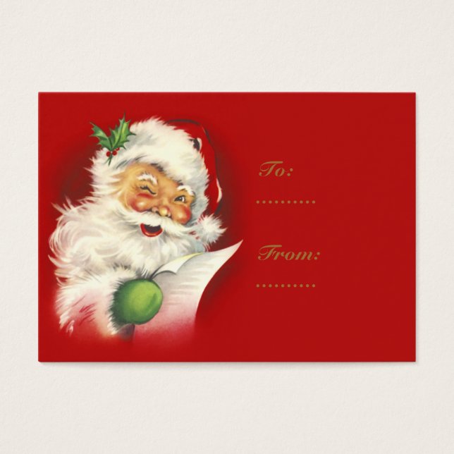 Santa Vintag Gift Tags (Vorderseite)