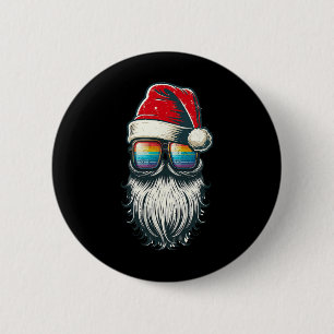 Santa Vintag Glasses Rainbow Weihnachts-Weihnachts Button