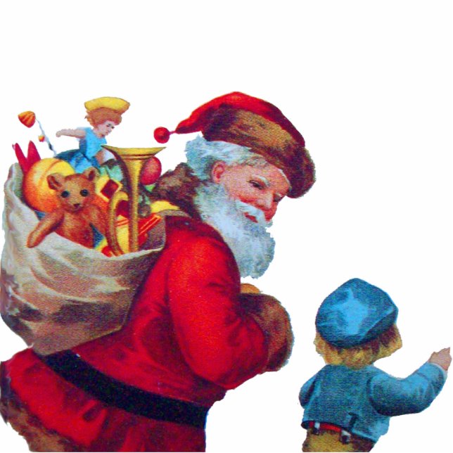 SANTA VINTAGE 2 FREISTEHENDE FOTOSKULPTUR  (Vorne)