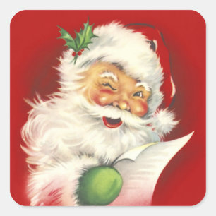 Santa Vintage Aufkleber