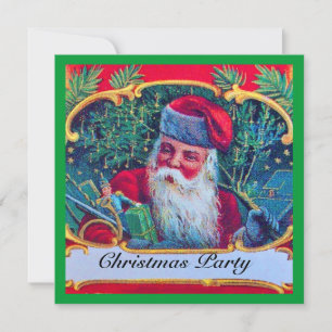 SANTA VINTAGE CHRISTMAS PARTY EINLADUNG