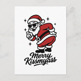 Santa vintage lustig Merry Kissmyass Weihnachten