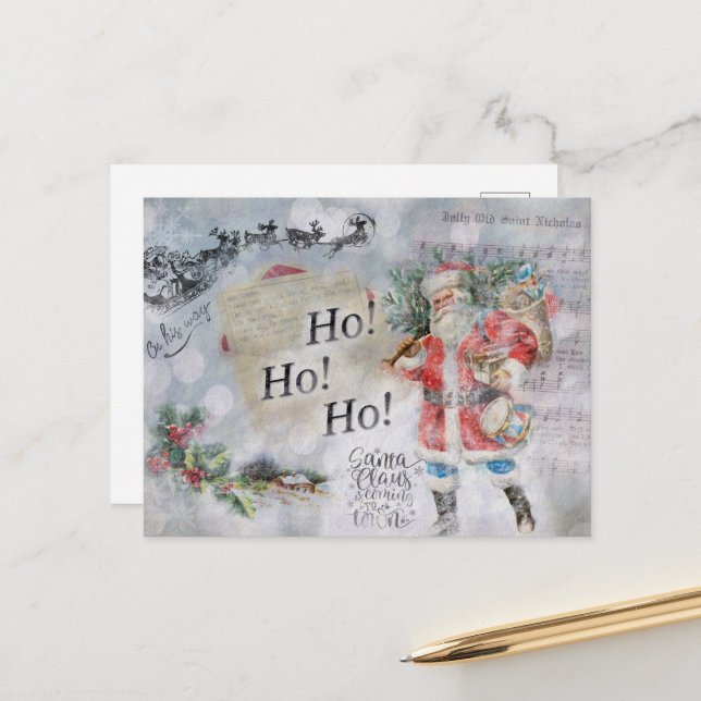 Santa Vintage Weihnachten (Vorderseite/Rückseite Beispiel)