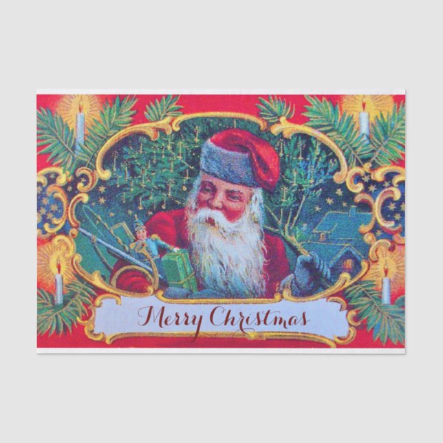 SANTA VINTAGE Weihnachten Seidenpapier (Vorderseite)