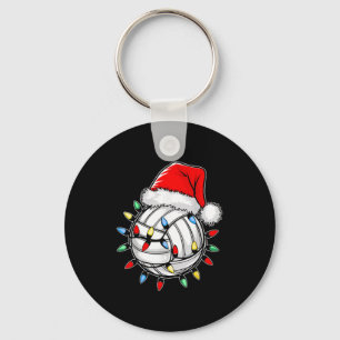 Santa Volleyball Ball Shirt Männer Jugend Jungen W Schlüsselanhänger