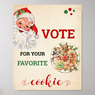 Santa-Wahl für Ihren Lieblings-Weihnachtsplätzchen Poster