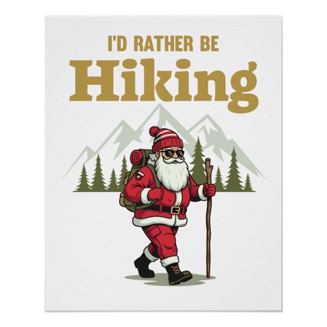 Santa Wandern Poster (Vorderseite)