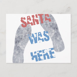 Santa war hier feiertagspostkarte