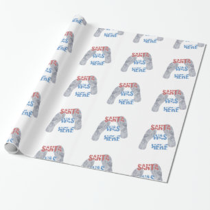 Santa war hier geschenkpapier