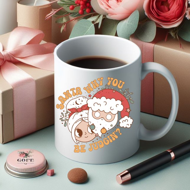 Santa Warum du die Tasse des Kaffees beurteilst (Von Creator hochgeladen)