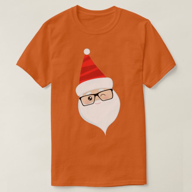 Santa Wearing Glasses Winking Santa 1 T-Shirt (Design vorne)